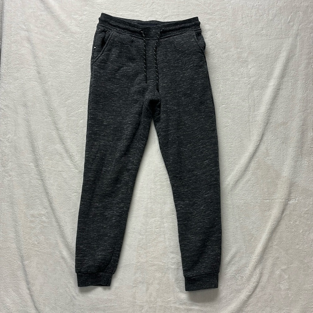Edgar + Ash heather Gray Joggers Sweatpants faux Sherpa lined small